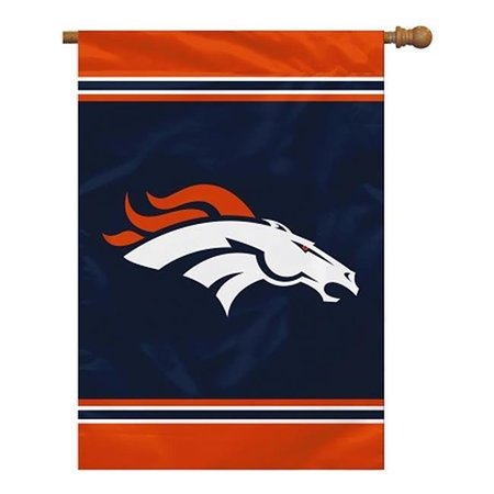 FREMONT DIE INC Fremont Die 94632B Denver Broncos House Banner 28 x 40 in. 1- Sided 94632B